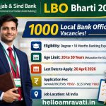 Punjab and Sind Bank LBO Bharti 2026