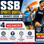 SSB Sports Quota Bharti 2026